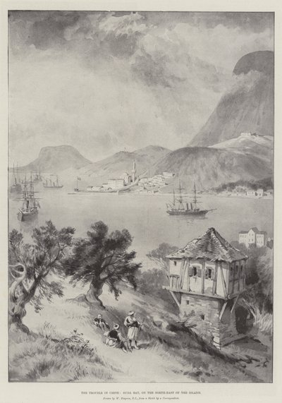 Der Ärger auf Kreta, Suda-Bucht, im Nordosten der Insel von William Crimea Simpson